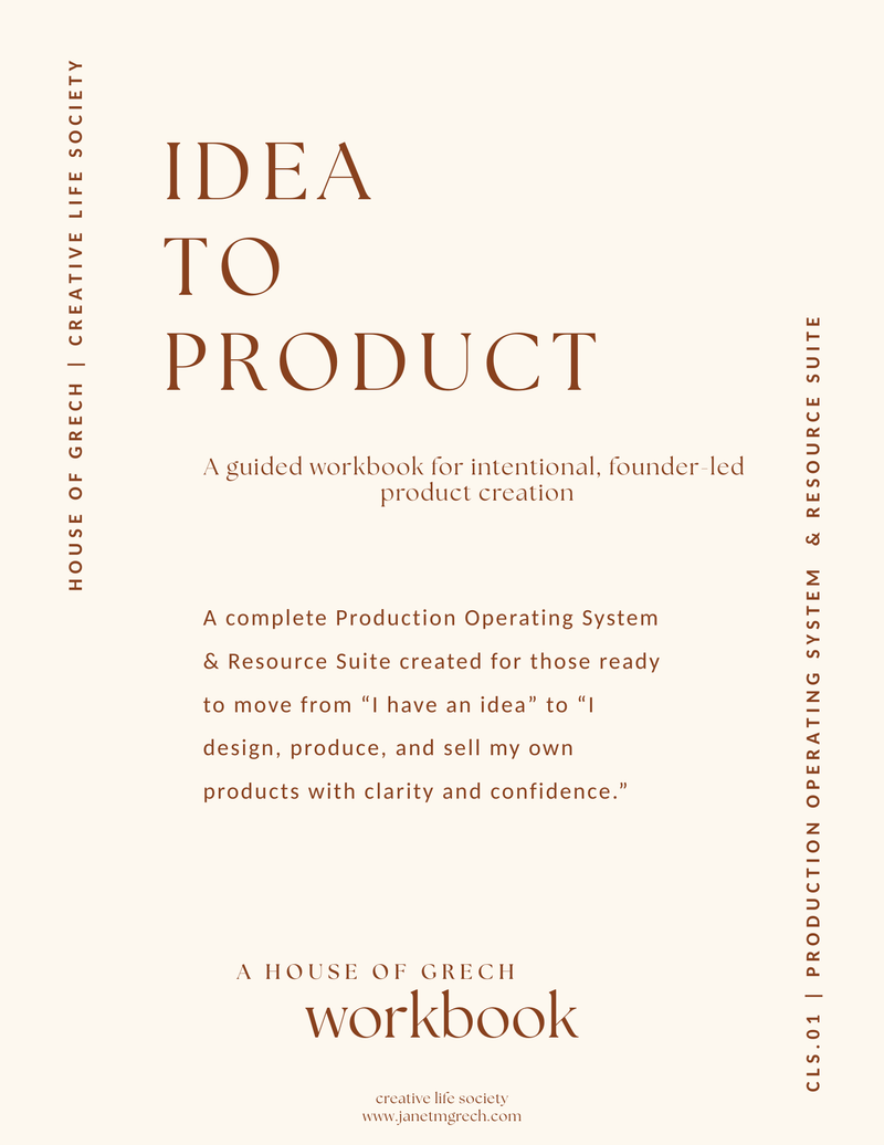CLS.01 · From Idea to Product ~ A Complete System & Resource Suite (Founder Guided)
